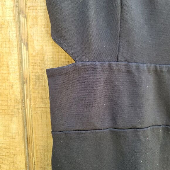 Rolla Coster Black V Neck Sleeveless Cut Outs Full Length Jumpsuit Womens Size L - Picture 3 of 12